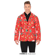 Op deze afbeelding zie je een Kostuums, van het merk Guirma. Nette Grappige Kerst Jas Rood Man