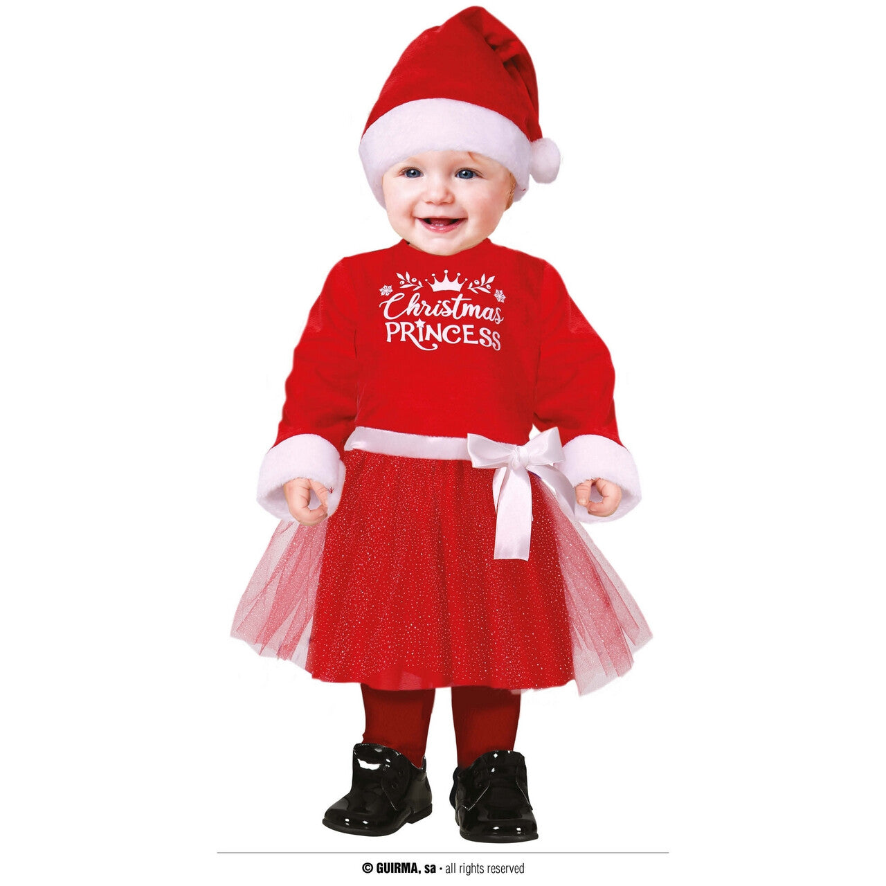 Op deze afbeelding zie je een Kostuums, van het merk Guirma. Kerst Prinses Rood Meisje Kostuum