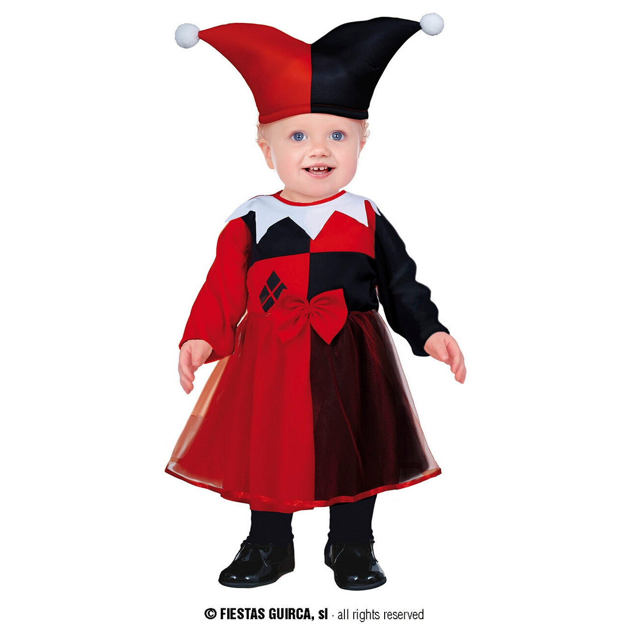 Op deze afbeelding zie je een Kostuums, van het merk Guirca. Vrolijke Kleine Harlekijn Nar Meisje Kostuum