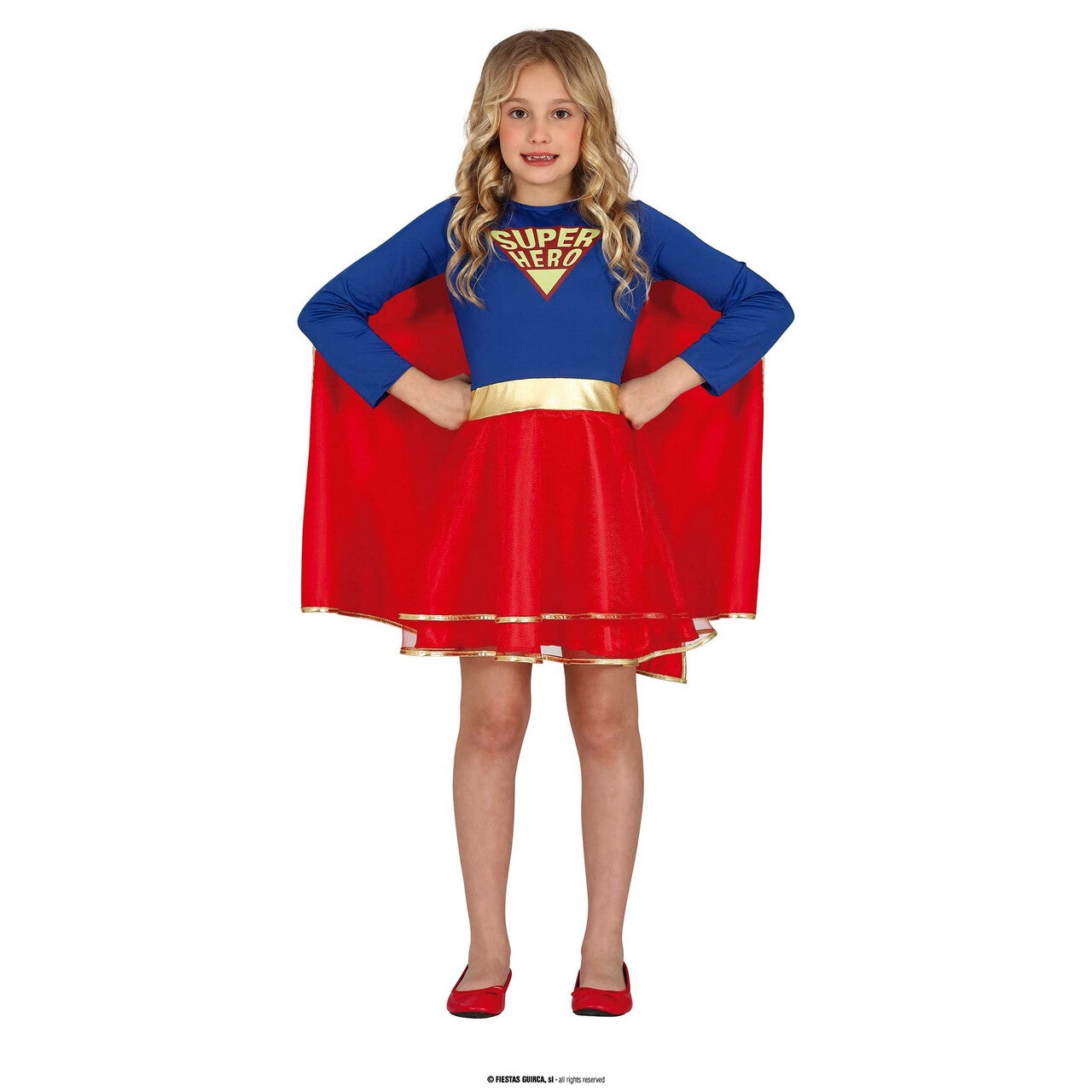 Op deze afbeelding zie je een Kostuums, van het merk Guirca. Born To Be A Superhero Meisje Kostuum