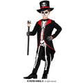 Rammelende Elegante Skelet Jongen Kostuum