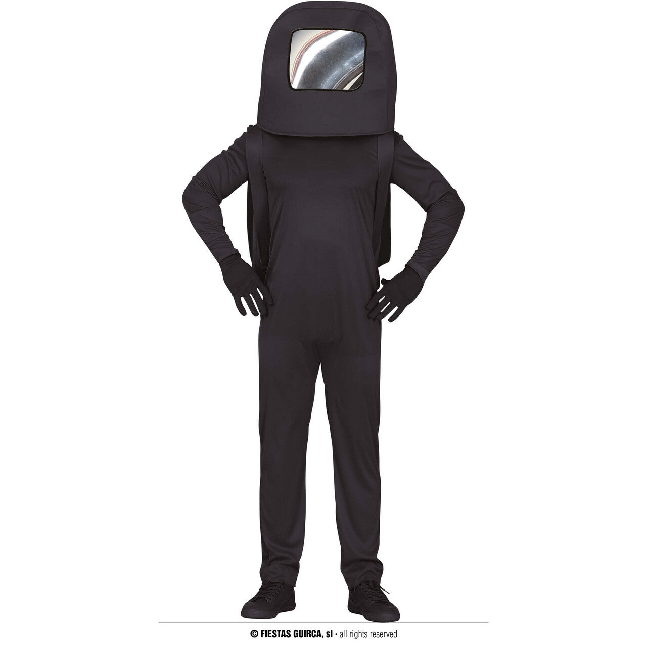 Op deze afbeelding zie je een Kostuums, van het merk Guirca. Zwarte Astronaut Van Het Gamer Universum Kostuum