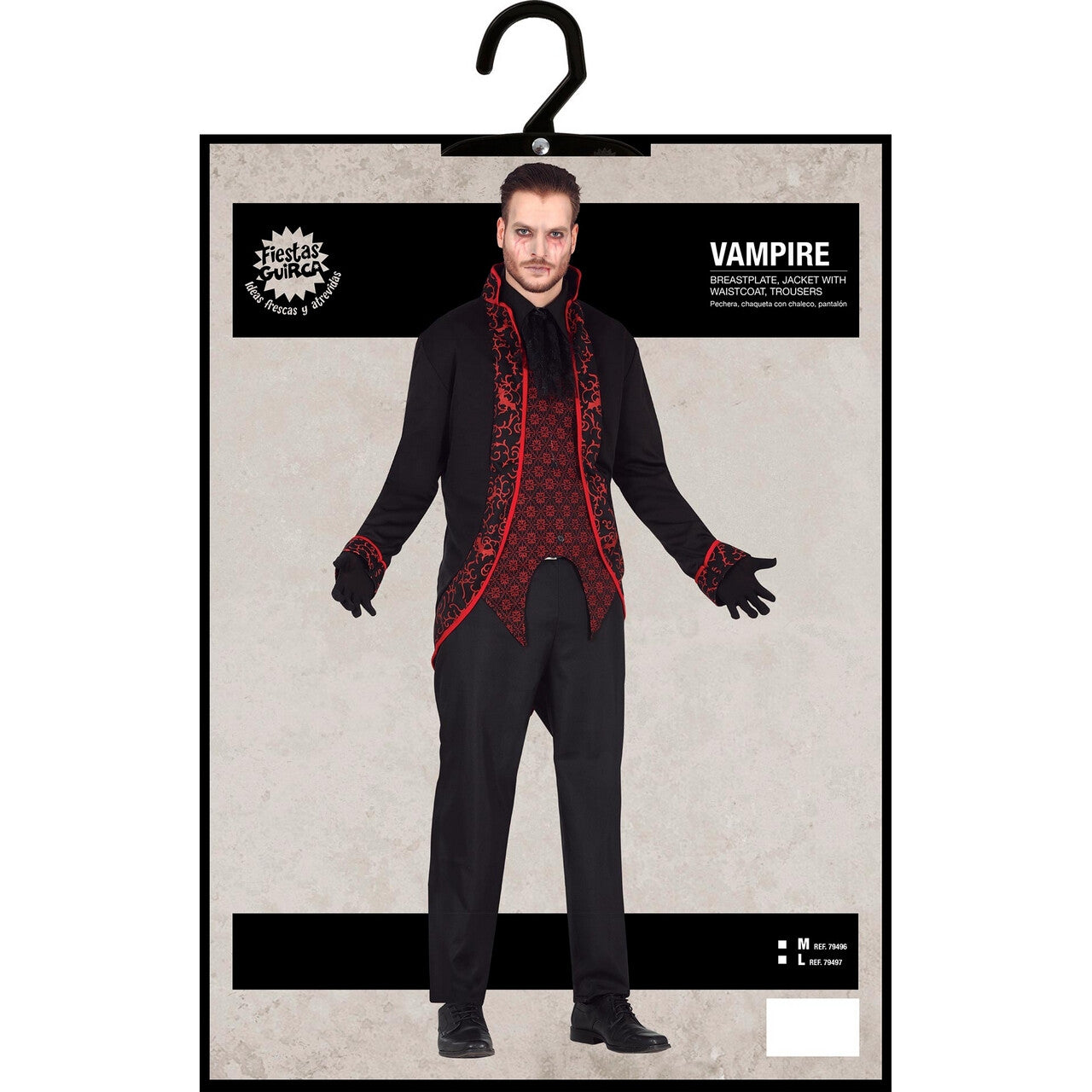 Op deze afbeelding zie je een Kostuums, van het merk Guirca. Duistere Krachten Voodoo Vampier Man Kostuum