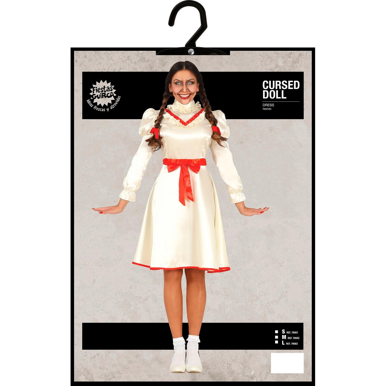 Op deze afbeelding zie je een Kostuums, van het merk Guirca. Bezeten Horror Pop Annabelle Vrouw Kostuum