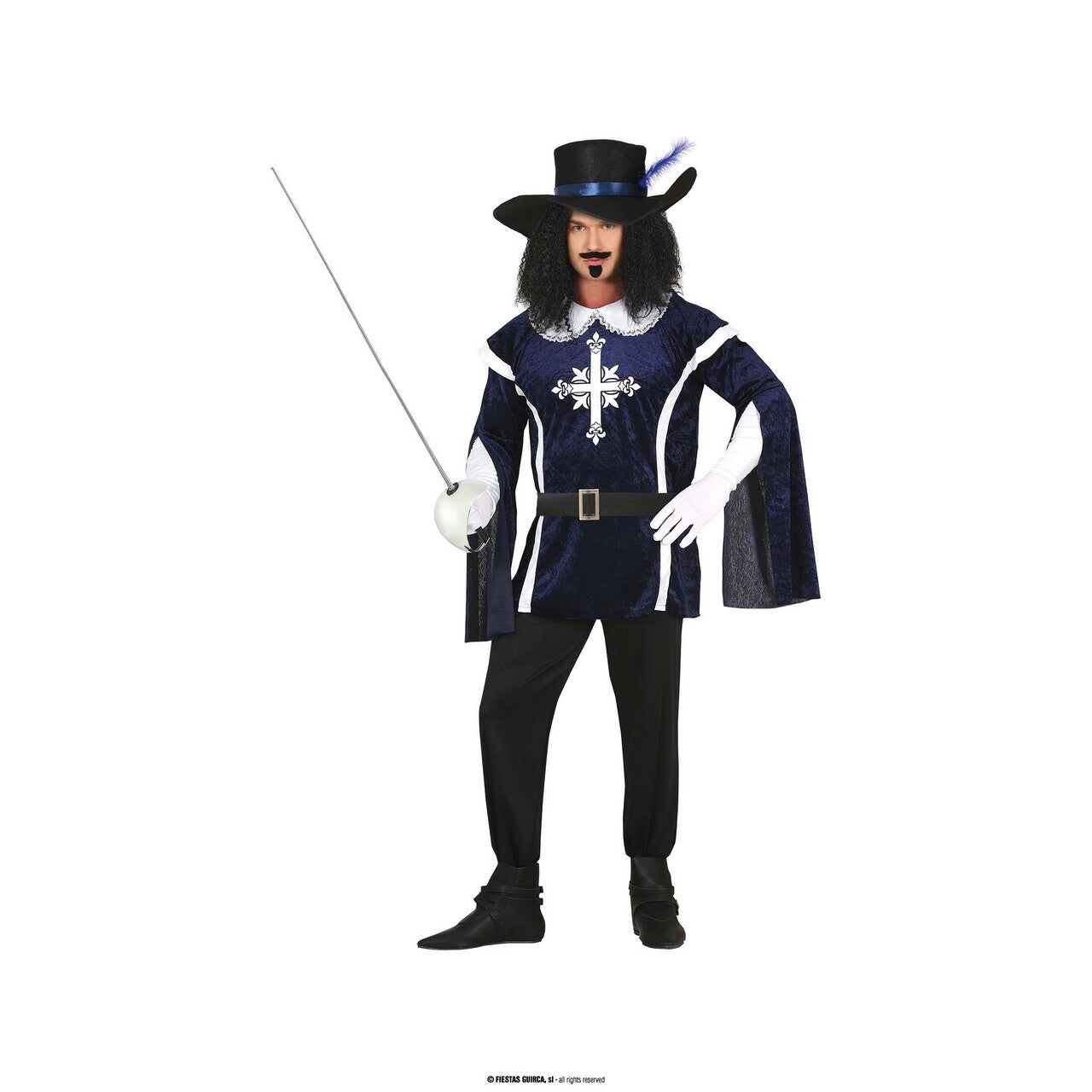 Op deze afbeelding zie je een Kostuums, van het merk Guirca. Aramis De Dappere Musketier Man Kostuum