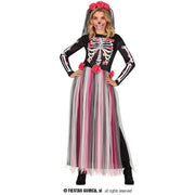 Op deze afbeelding zie je een Kostuums, van het merk Guirca. Flower Kill Day Of The Dead Vrouw Kostuum