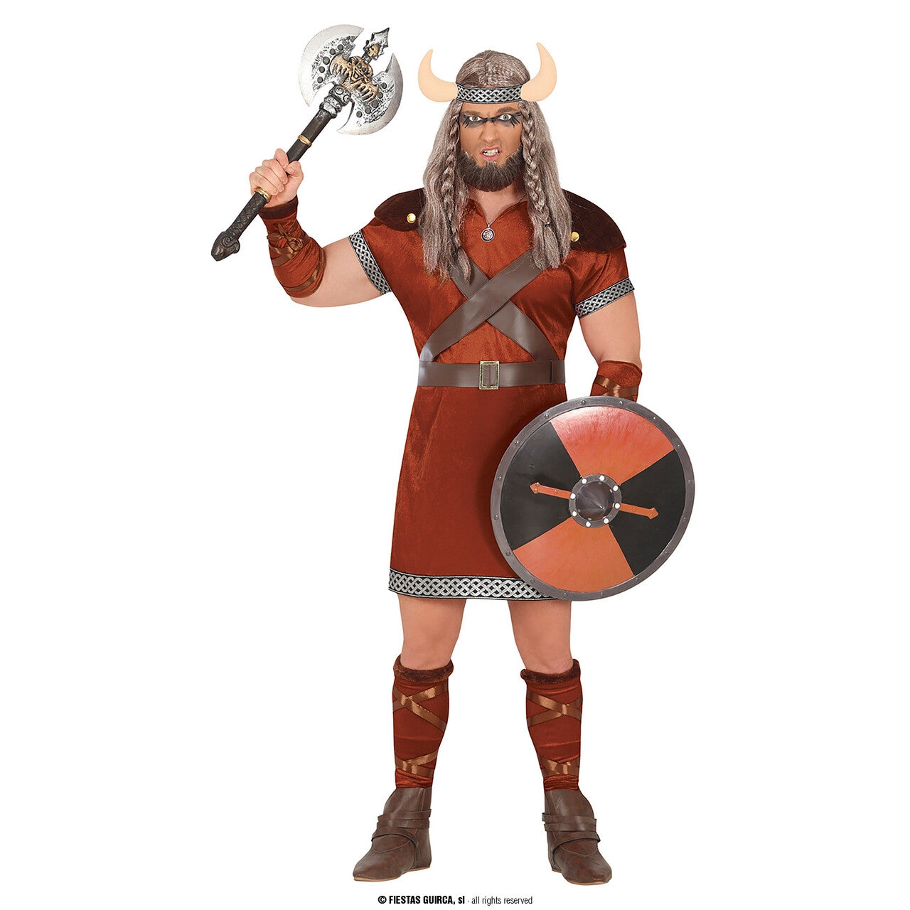 Op deze afbeelding zie je een Kostuums, van het merk Guirca. Norse Noorse Viking Hakon Man Kostuum