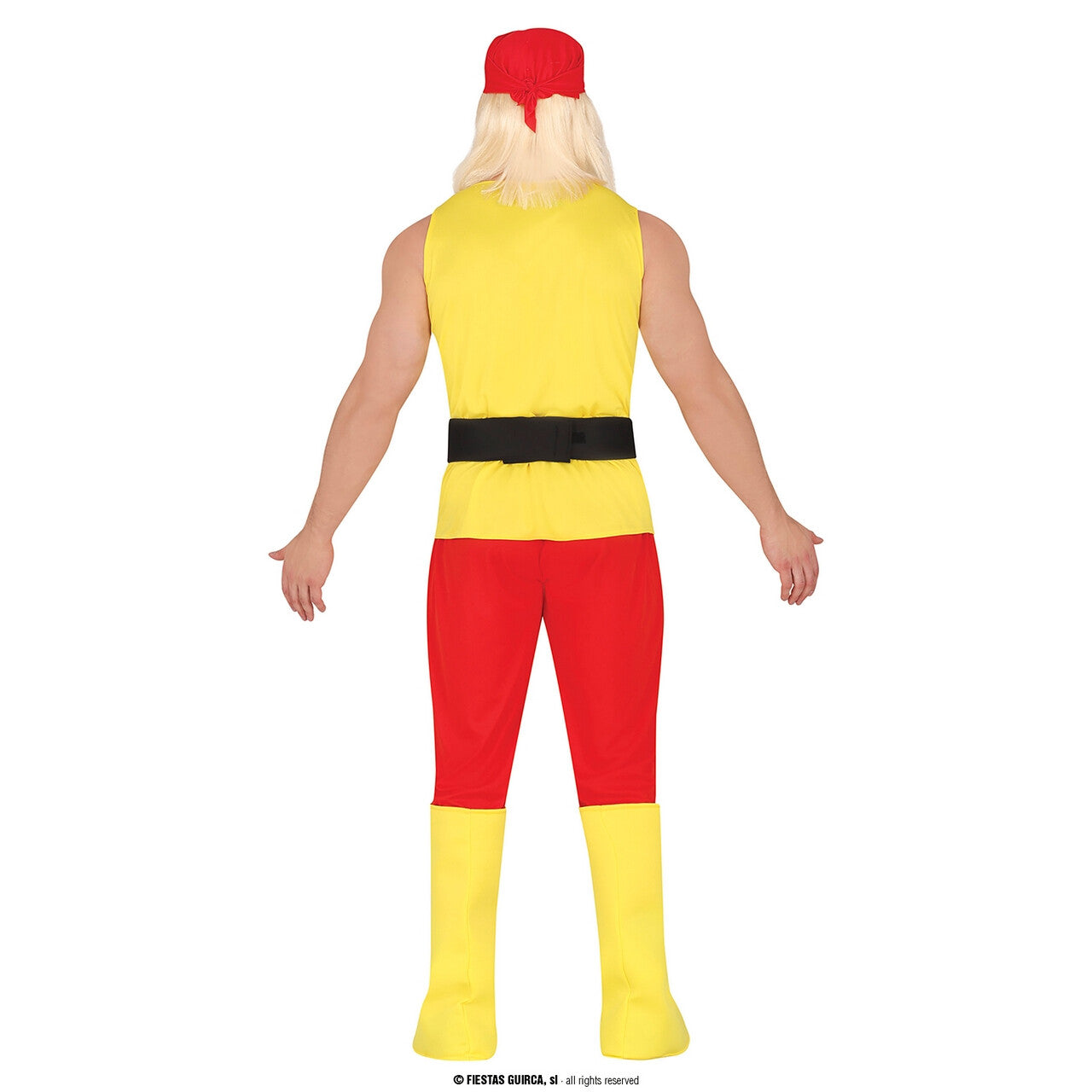 Op deze afbeelding zie je een Kostuums, van het merk Guirca. Gele Hulk Fight Maniac Kostuum
