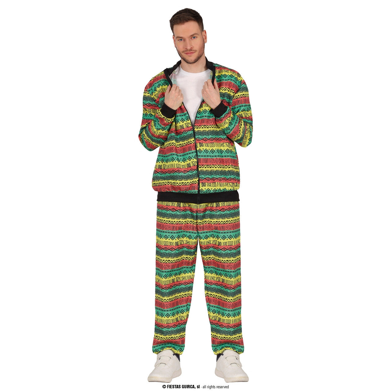 Op deze afbeelding zie je een Kostuums, van het merk Guirca. African Tracksuit Proud Zanka Kostuum