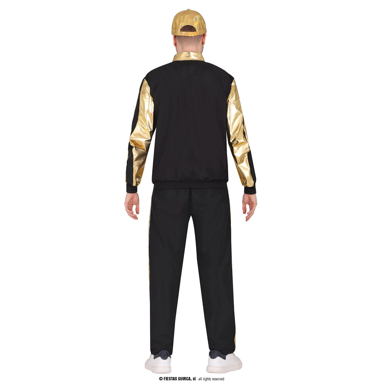 Op deze afbeelding zie je een Kostuums, van het merk Guirca. Golden Race Tracksuit Man Kostuum