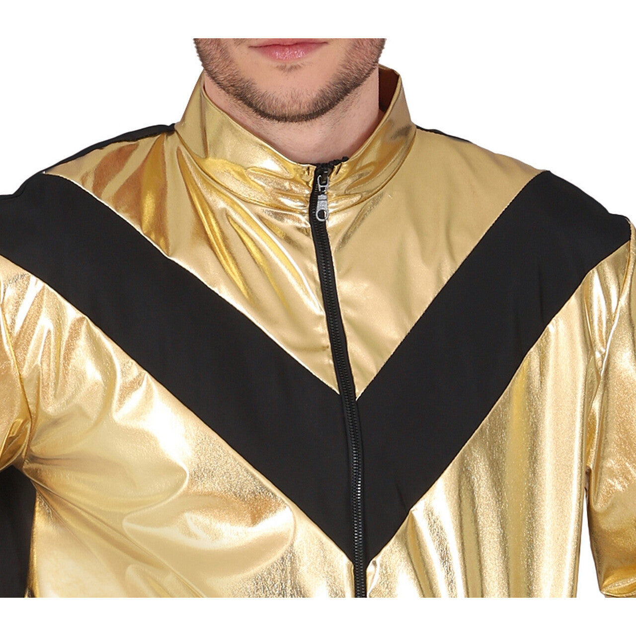 Op deze afbeelding zie je een Kostuums, van het merk Guirca. Golden Race Tracksuit Man Kostuum