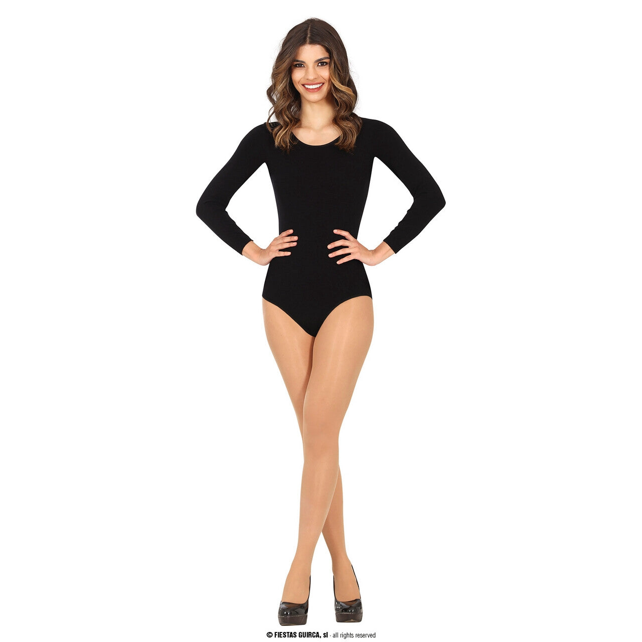 Op deze afbeelding zie je een Kostuums, van het merk Guirca. Ballet Becky Bodysuit Zwart Vrouw Kostuum