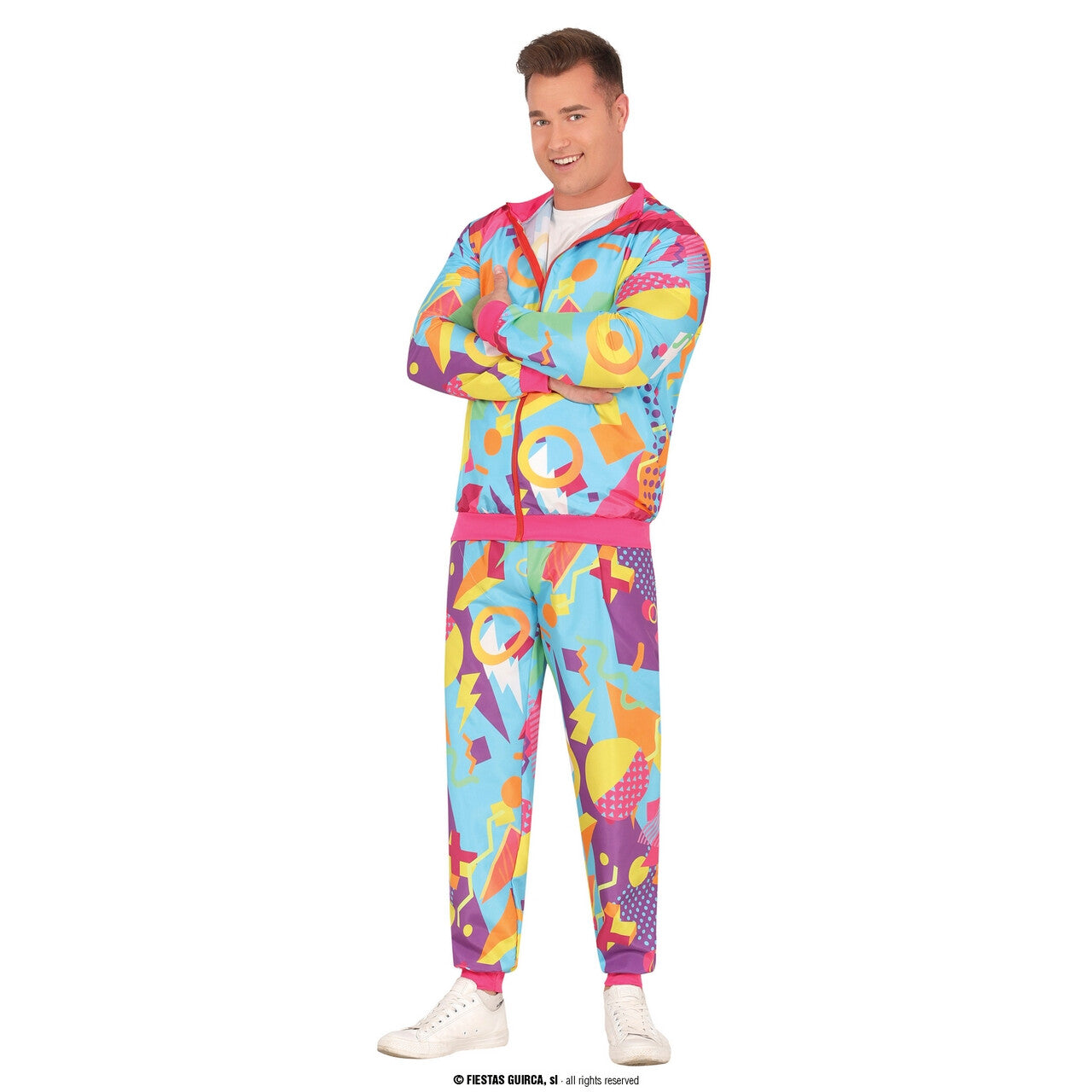 Op deze afbeelding zie je een Kostuums, van het merk Guirca. 90s Fresh Dude Tracksuit Man Kostuum