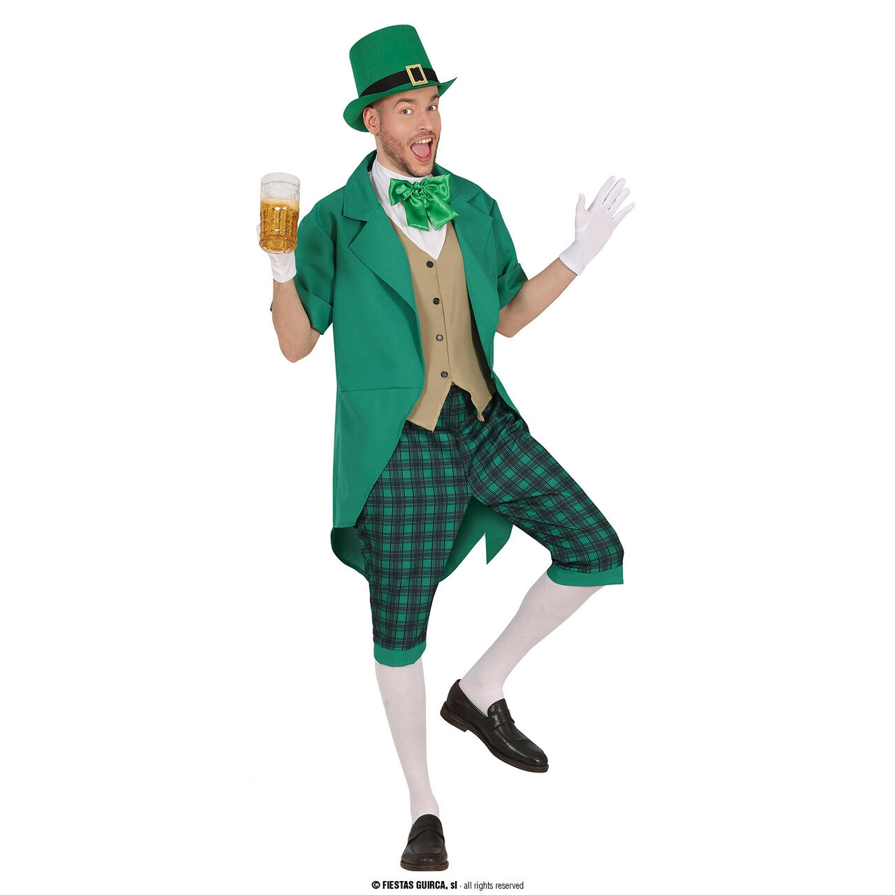 Op deze afbeelding zie je een Kostuums, van het merk Guirca. Mr Patrick Green Man Kostuum