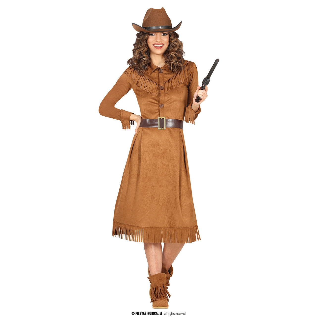 Op deze afbeelding zie je een Kostuums, van het merk Guirca. Classy Western Country Lady Vrouw Kostuum