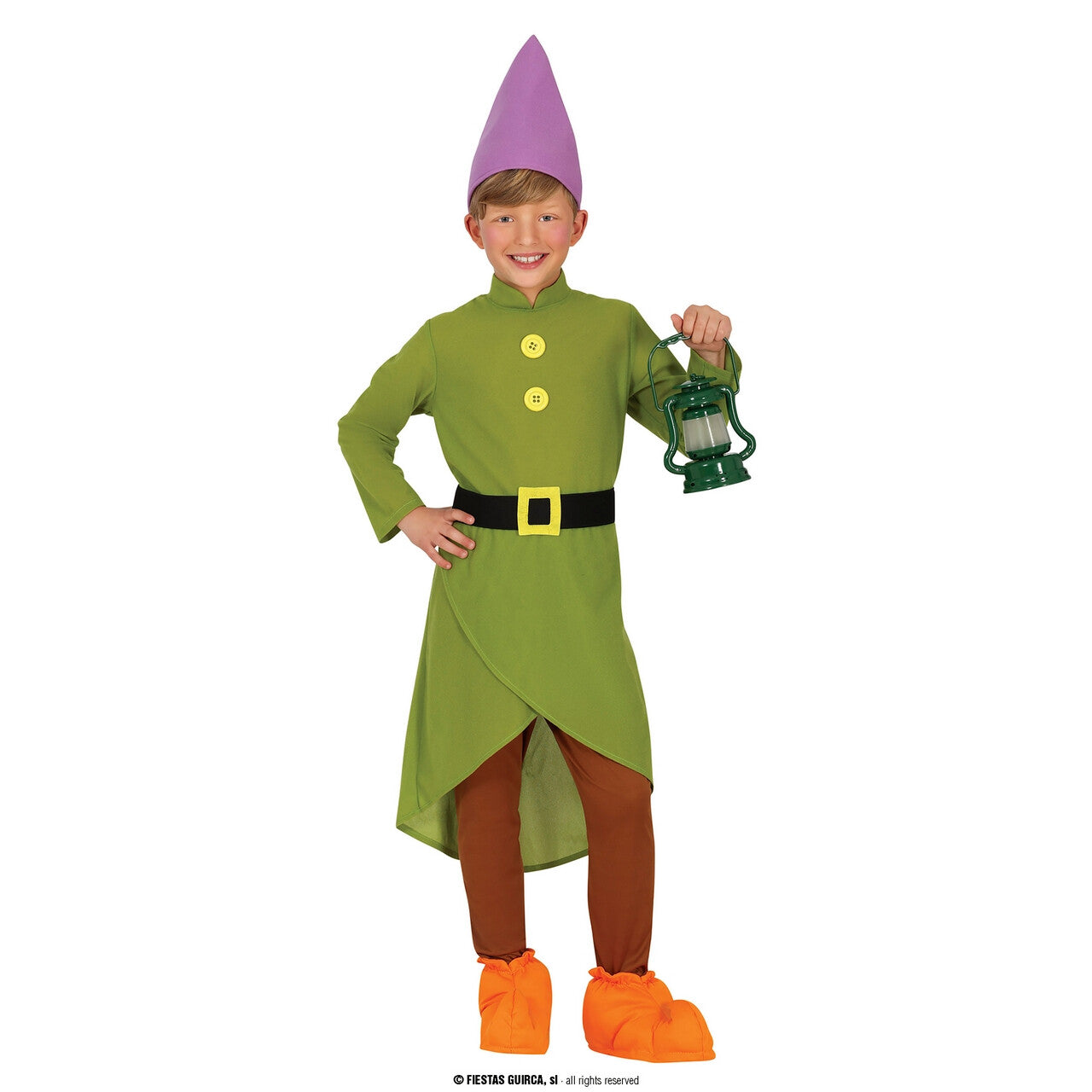 Op deze afbeelding zie je een Kostuums, van het merk Guirca. Een Van De Zeven Dwergen Kind Kostuum