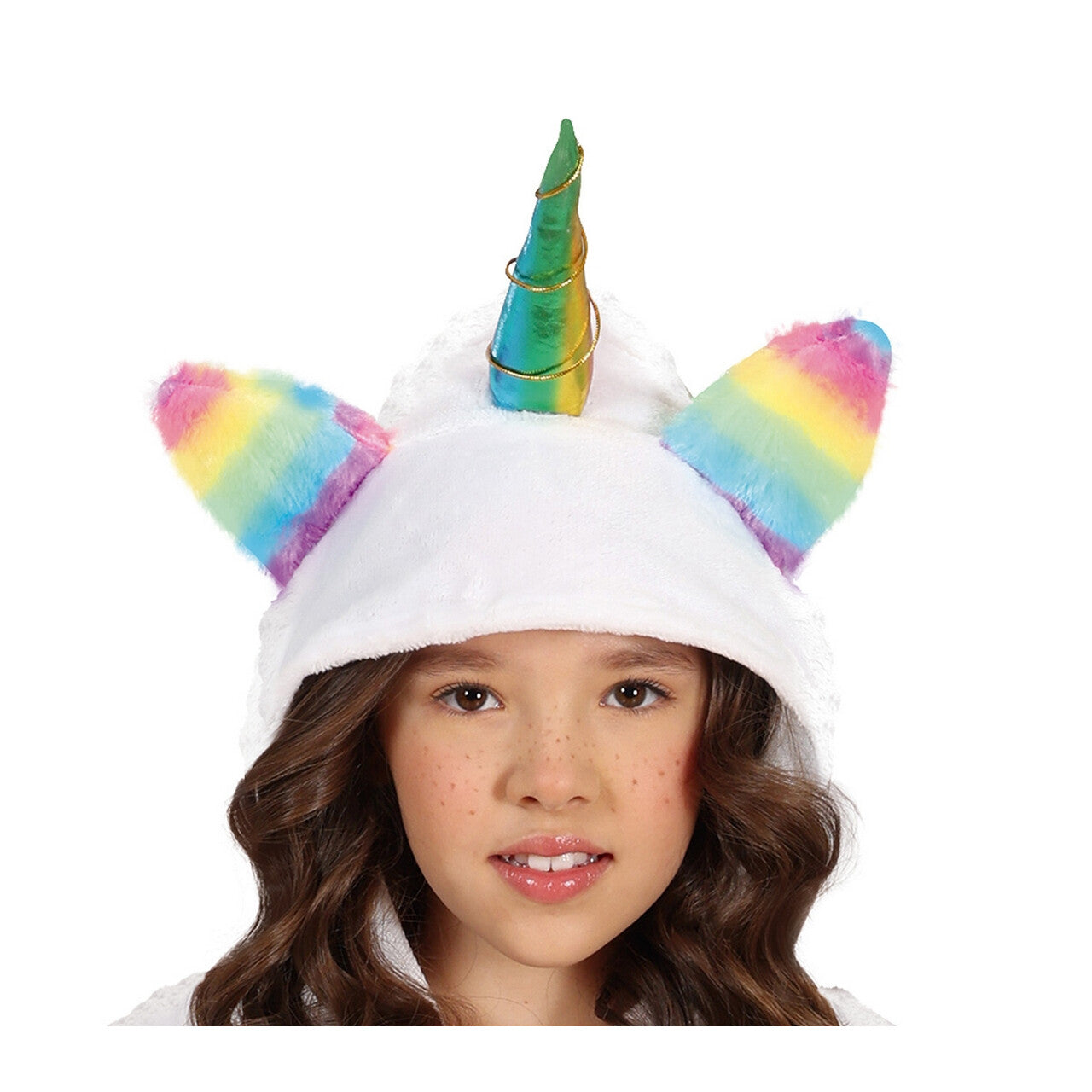 Op deze afbeelding zie je een Kostuums, van het merk Guirca. Rainbow Star Eenhoorn Kind Kostuum