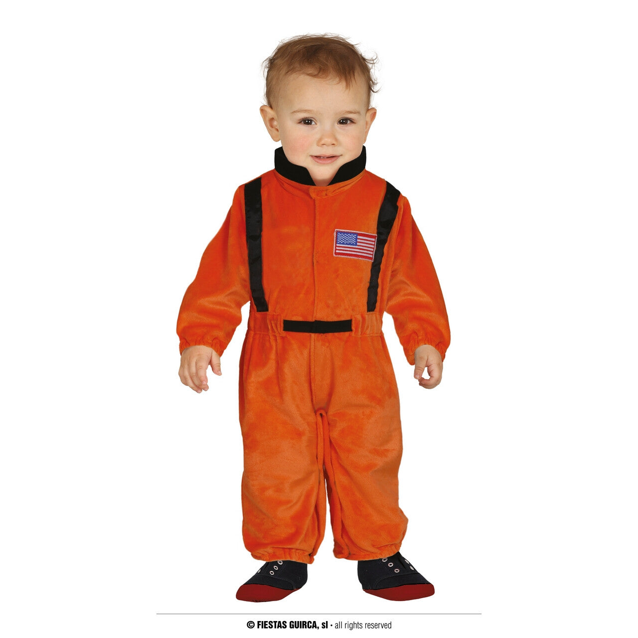 Op deze afbeelding zie je een Kostuums, van het merk Guirca. Orange Nasa Team Astronaut Kind Kostuum