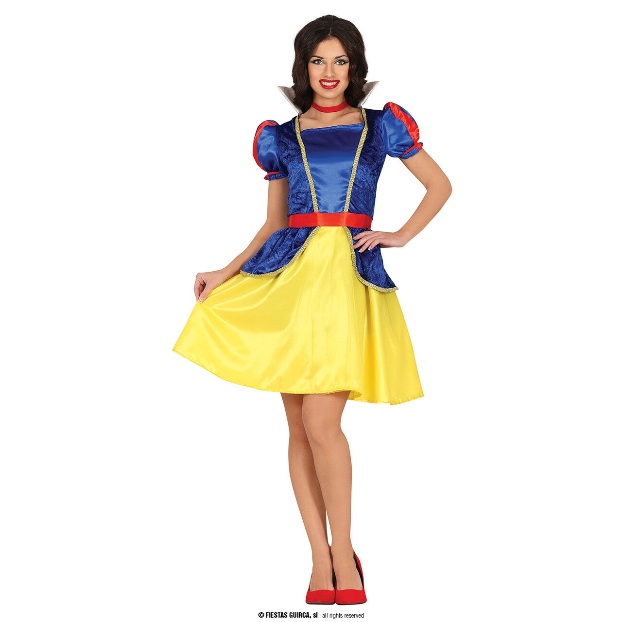 Op deze afbeelding zie je een Kostuums, van het merk Guirca. Beeldschone Prinses Sneeuwwitje Vrouw Kostuum