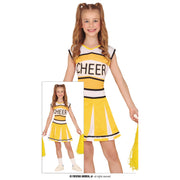 Op deze afbeelding zie je een Kostuums, van het merk Guirca. Cheerleader Paula Piramide Meisje Kostuum