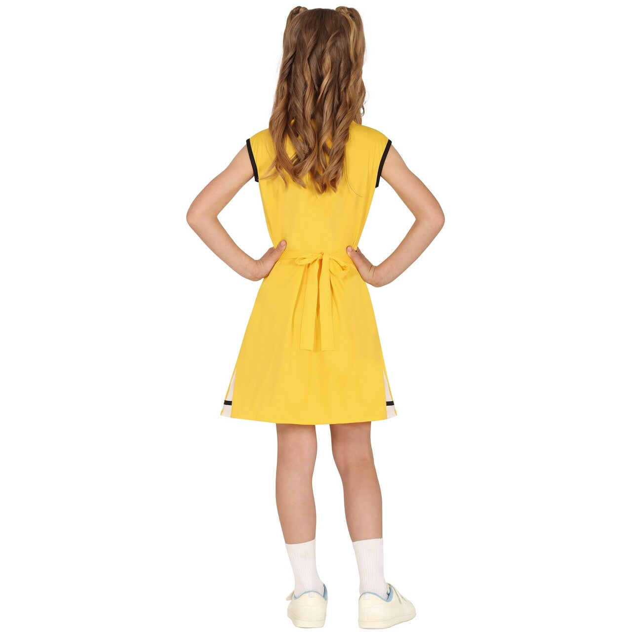 Op deze afbeelding zie je een Kostuums, van het merk Guirca. Cheerleader Paula Piramide Meisje Kostuum