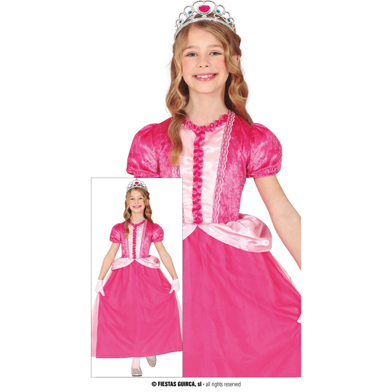 Op deze afbeelding zie je een Kostuums, van het merk Guirca. Princess Pinkalientje Meisje Kostuum