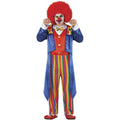 Klassieke Grappende Kleuren Clown Man Kostuum