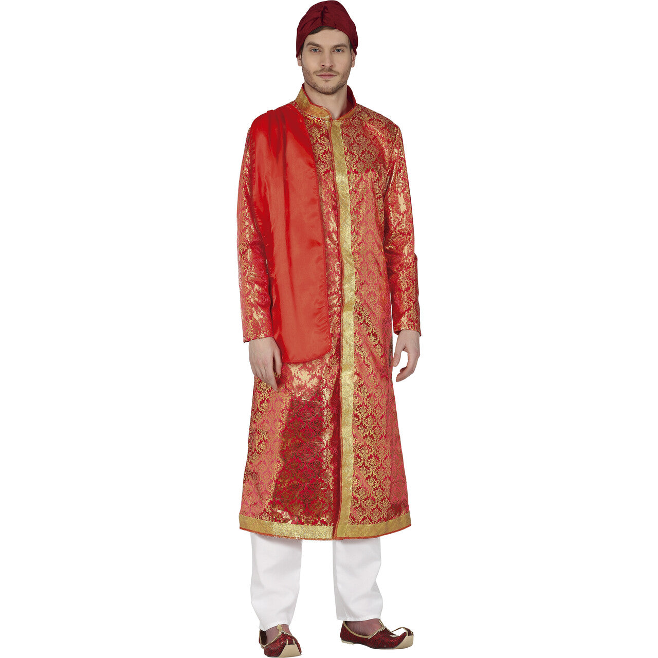 Op deze afbeelding zie je een Kostuums, van het merk Guirca. Indiase Man Arjun Kostuum