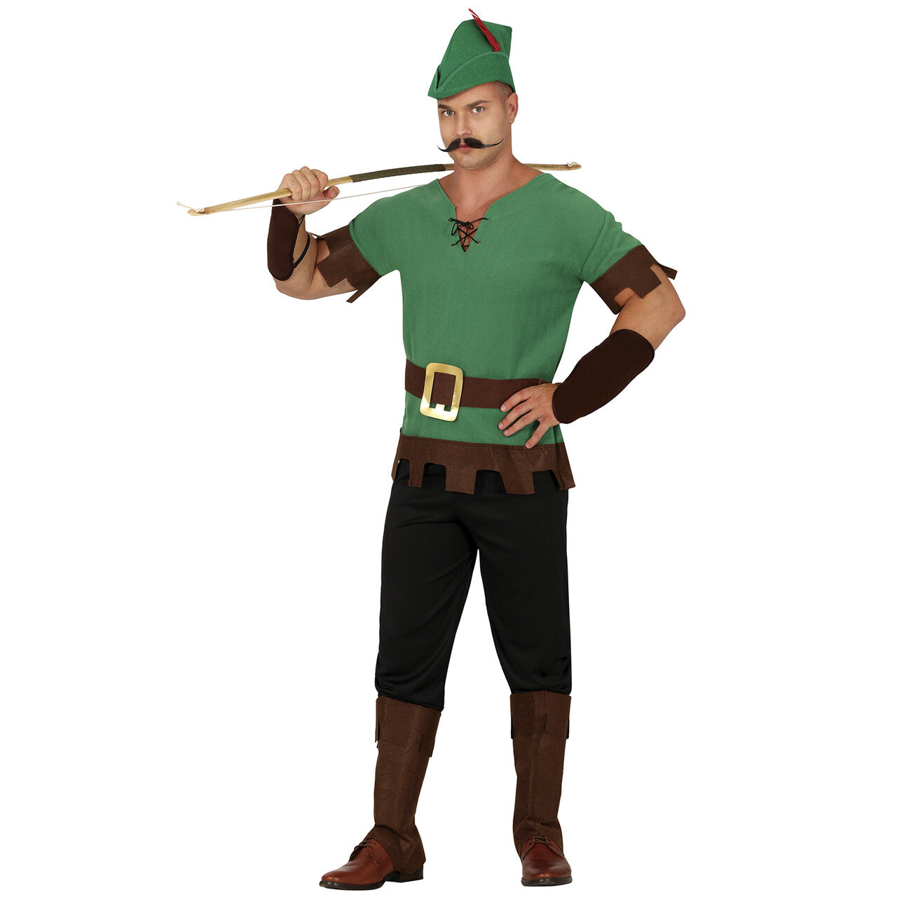 Op deze afbeelding zie je een Kostuums, van het merk Guirca. Bosboef Boogschutter Man Kostuum
