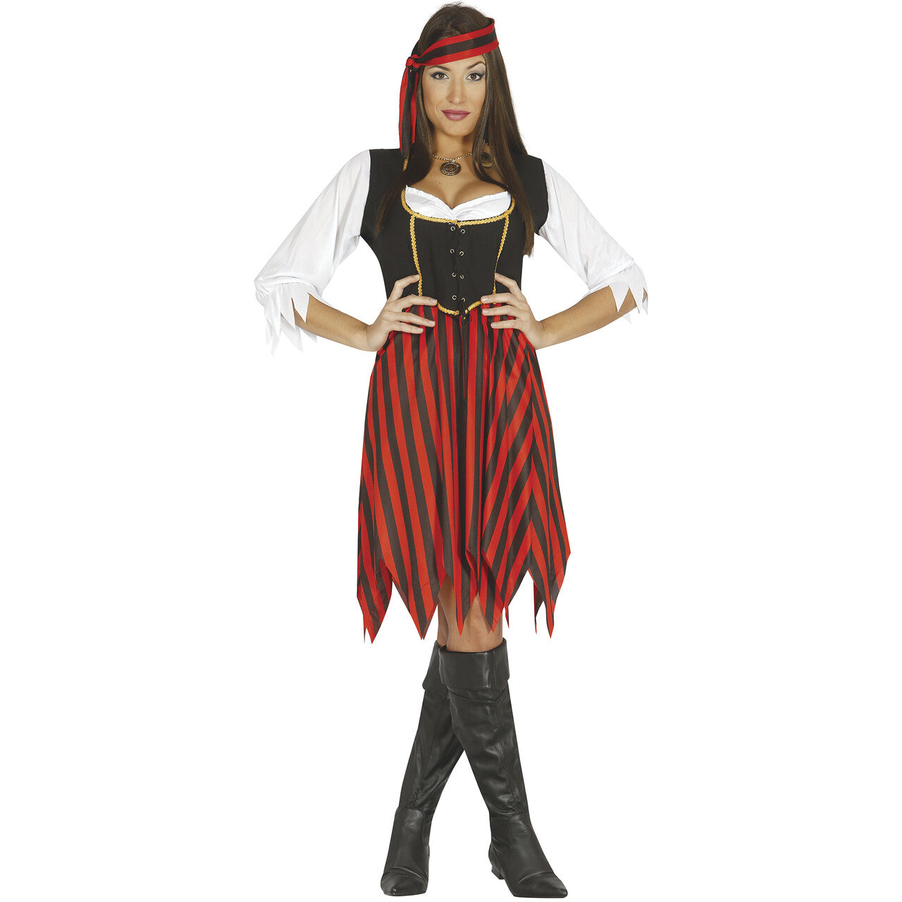 Op deze afbeelding zie je een Kostuums, van het merk Guirca. Pirate Goudgraver Vrouw Kostuum