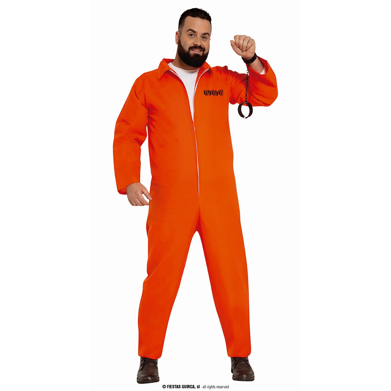 Op deze afbeelding zie je een Kostuums, van het merk Guirca. Gevangene County Jail Man Kostuum