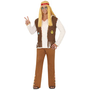 Op deze afbeelding zie je een Kostuums, van het merk Guirca. Hippie Festival Sunny Flower Man Kostuum