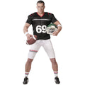 Quarterback Rugby Speler Nummer 69 Man Kostuum