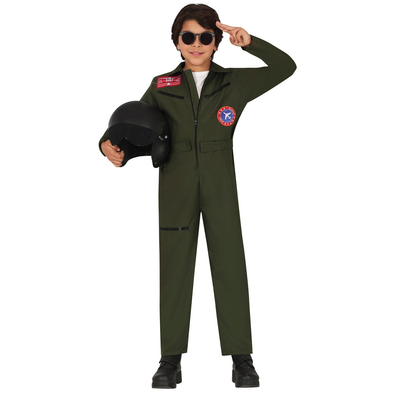 Op deze afbeelding zie je een Kostuums, van het merk Guirca. Piloot Air Force 100 Jongen Kostuum