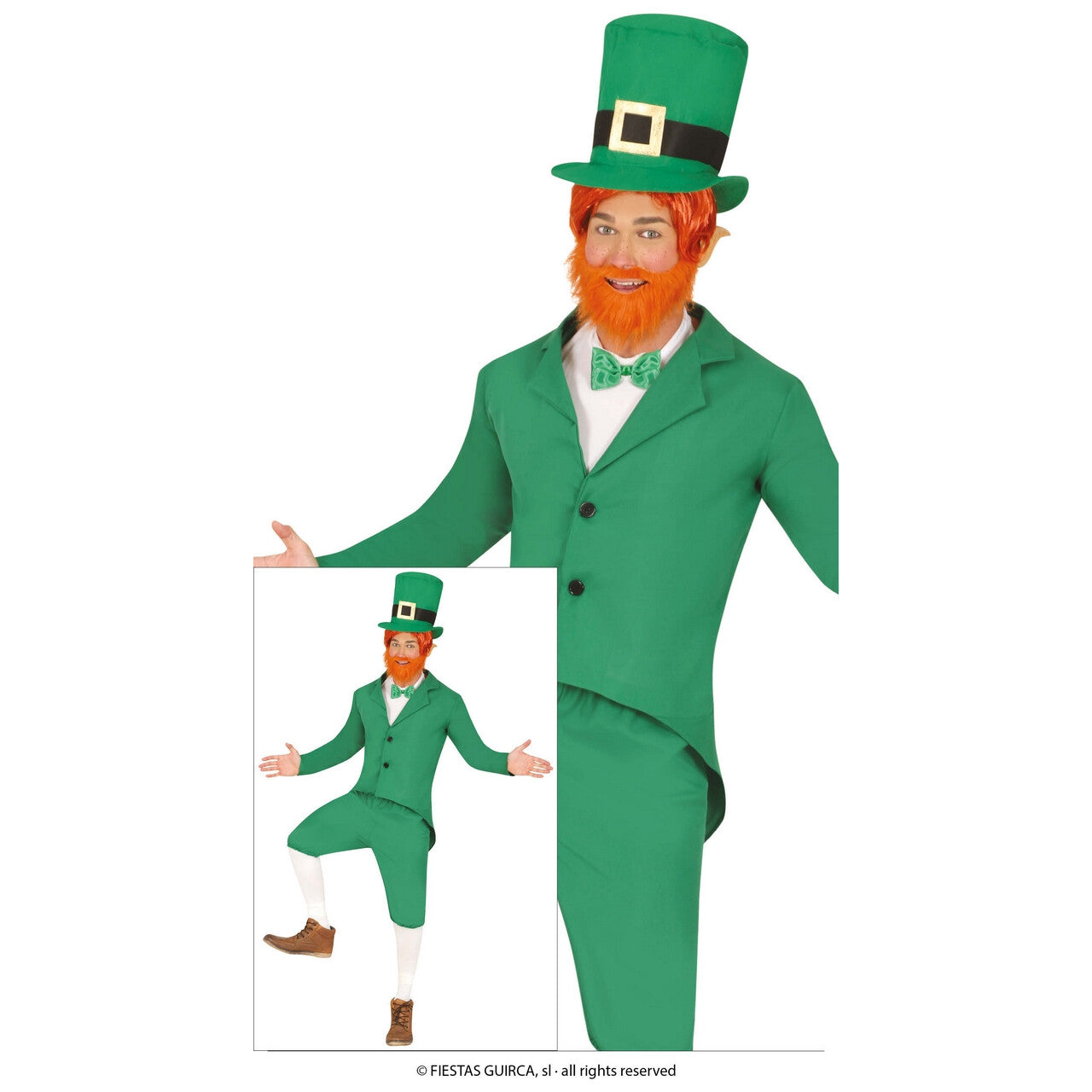 Op deze afbeelding zie je een Kostuums, van het merk Guirca. Saint Patrick Dwerg Man Kostuum