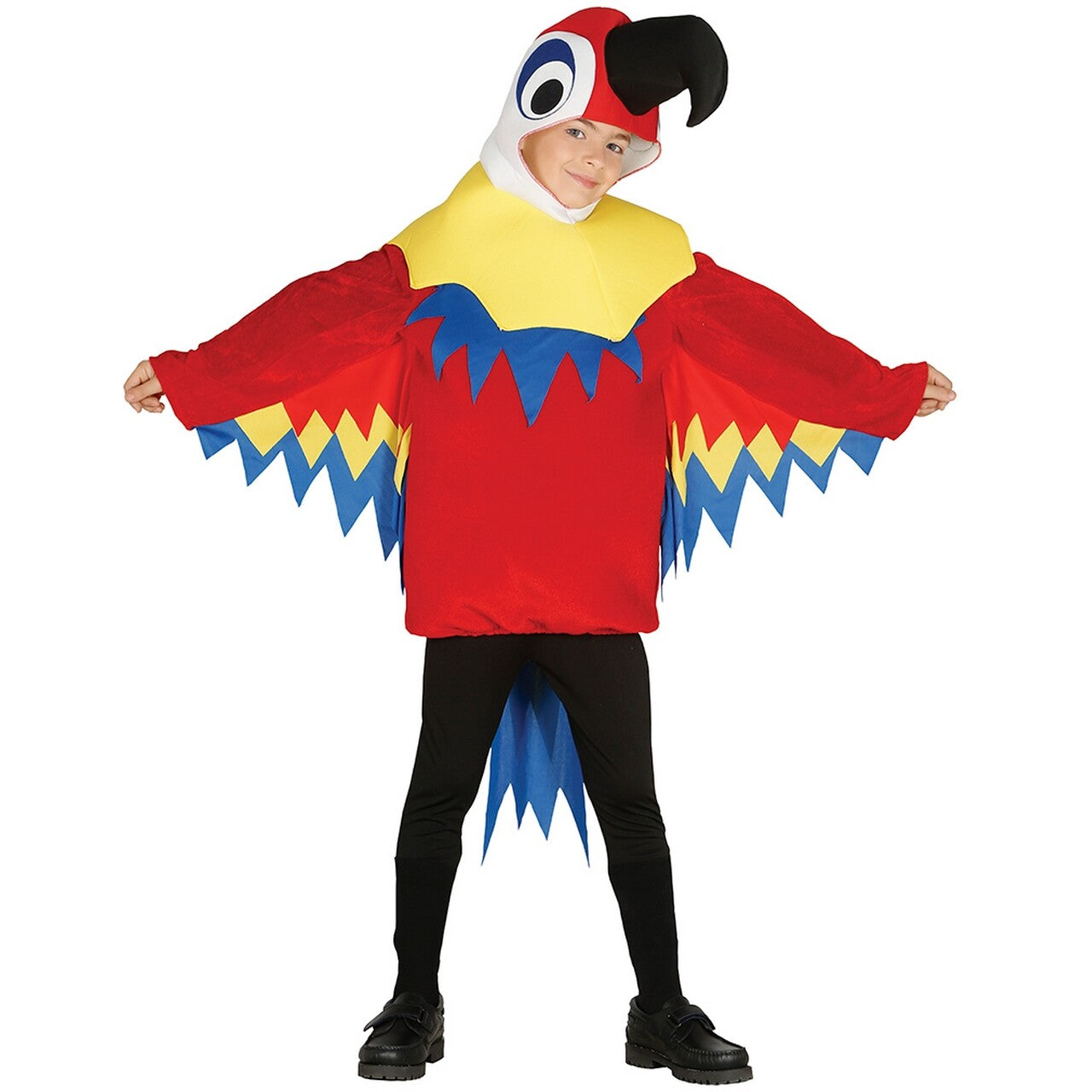 Op deze afbeelding zie je een Kostuums, van het merk Guirca. Pratende Papegaai Coco Kind Kostuum