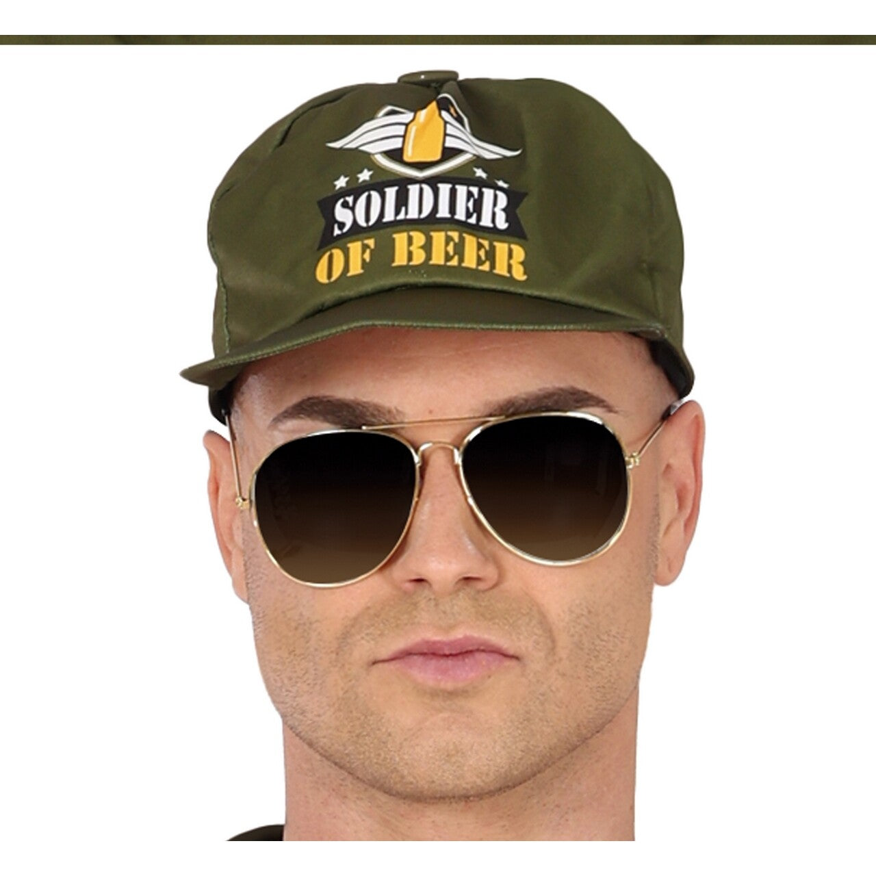 Op deze afbeelding zie je een Kostuums, van het merk Guirca. Soldier Of Beer Man Kostuum