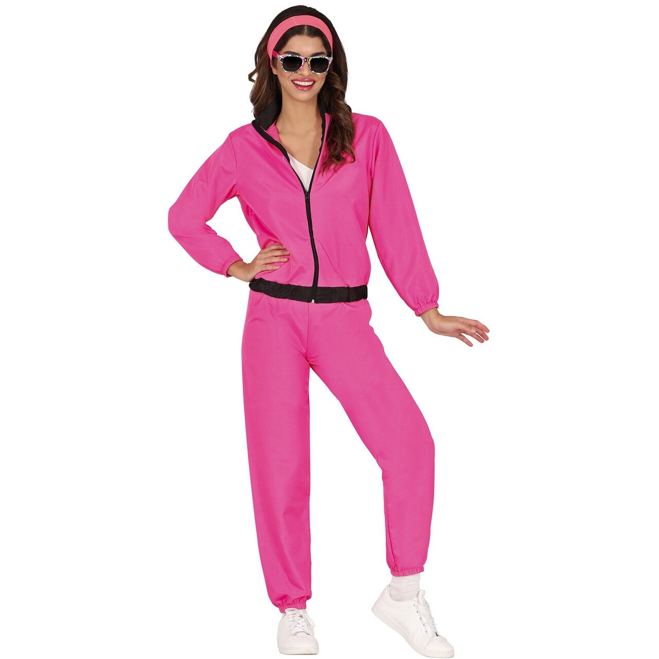 Op deze afbeelding zie je een Kostuums, van het merk Guirca. Roze Trainingspak Team Neon Pink Vrouw Kostuum