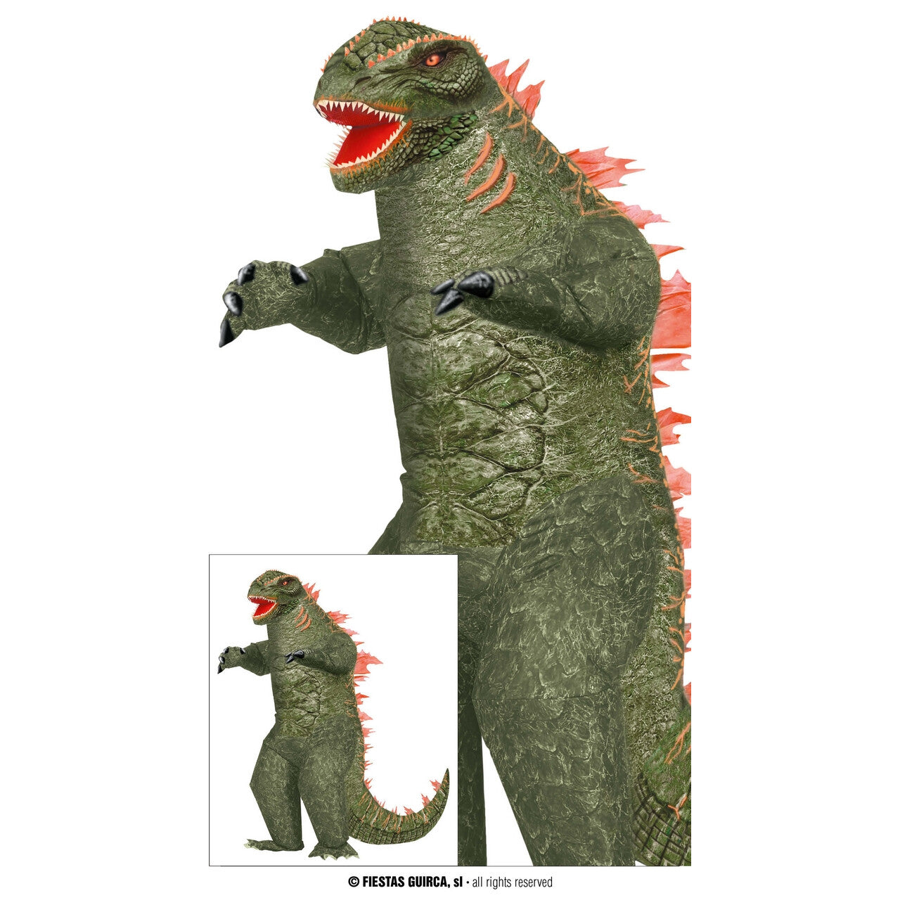 Op deze afbeelding zie je een Kostuums, van het merk Guirca. Godzilla Monster Kostuum