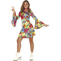 Veelkleurige Hippie Mellow Flower Vrouw Kostuum