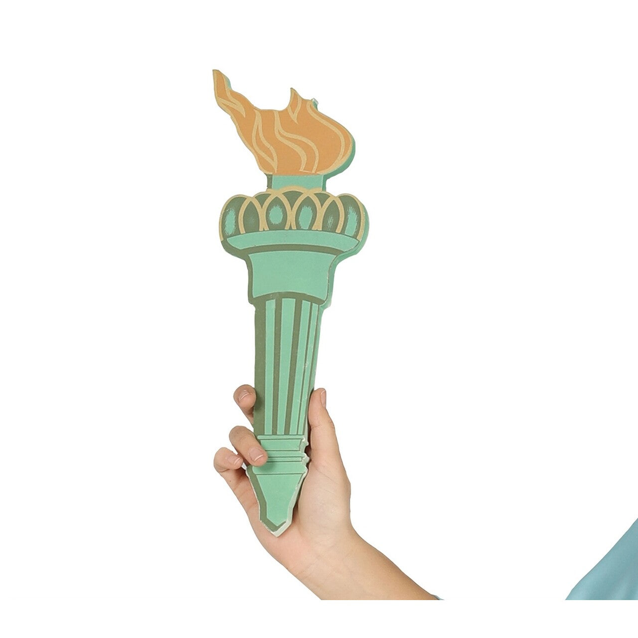 Op deze afbeelding zie je een Kostuums, van het merk Guirca. Vrijheidsbeeld Vrouwe Liberty Kostuum