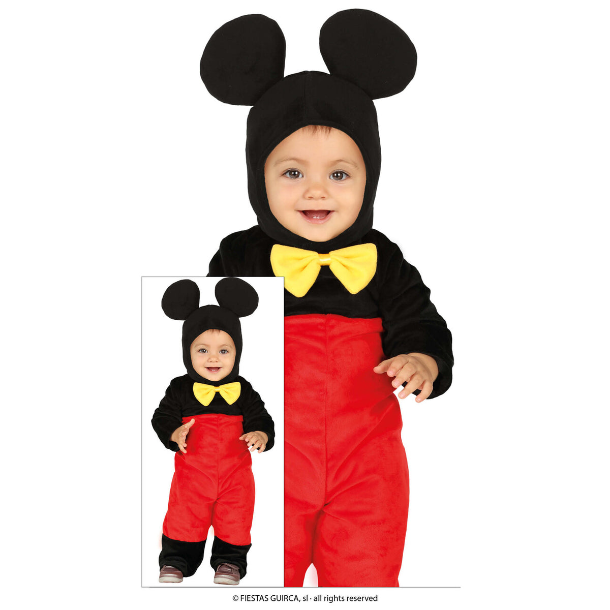 Op deze afbeelding zie je een Kostuums, van het merk Guirca. Kleine Tekenfilm Muis Mickey Kind Kostuum
