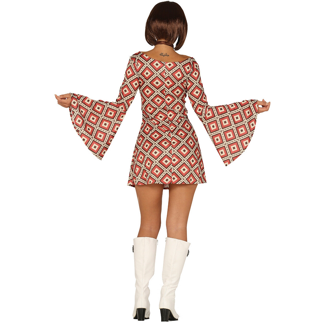 Op deze afbeelding zie je een Kostuums, van het merk Guirca. Super 70s Carly Curtain Vrouw Kostuum