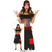 Op deze afbeelding zie je een Kostuums, van het merk Guirca. Miss Vicky Voodoo Waarzegster Vrouw Kostuum