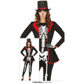 Elegante Skeleton Bones Vrouw Kostuum
