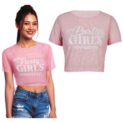 Op deze afbeelding zie je een Kostuums, van het merk Guirca. Party Girls Squad Mesh Top Vrouw