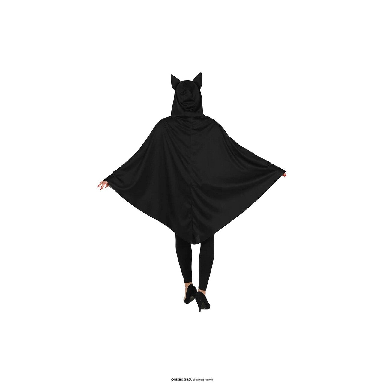 Op deze afbeelding zie je een Kostuums, van het merk Guirca. Occulte Zwarte Ongelukskat Poncho Kostuum