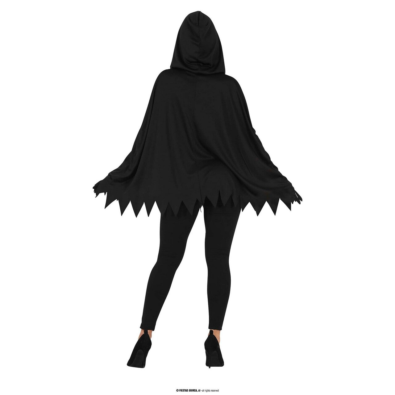 Op deze afbeelding zie je een Kostuums, van het merk Guirca. Geraamte Botten Poncho Vrouw Kostuum