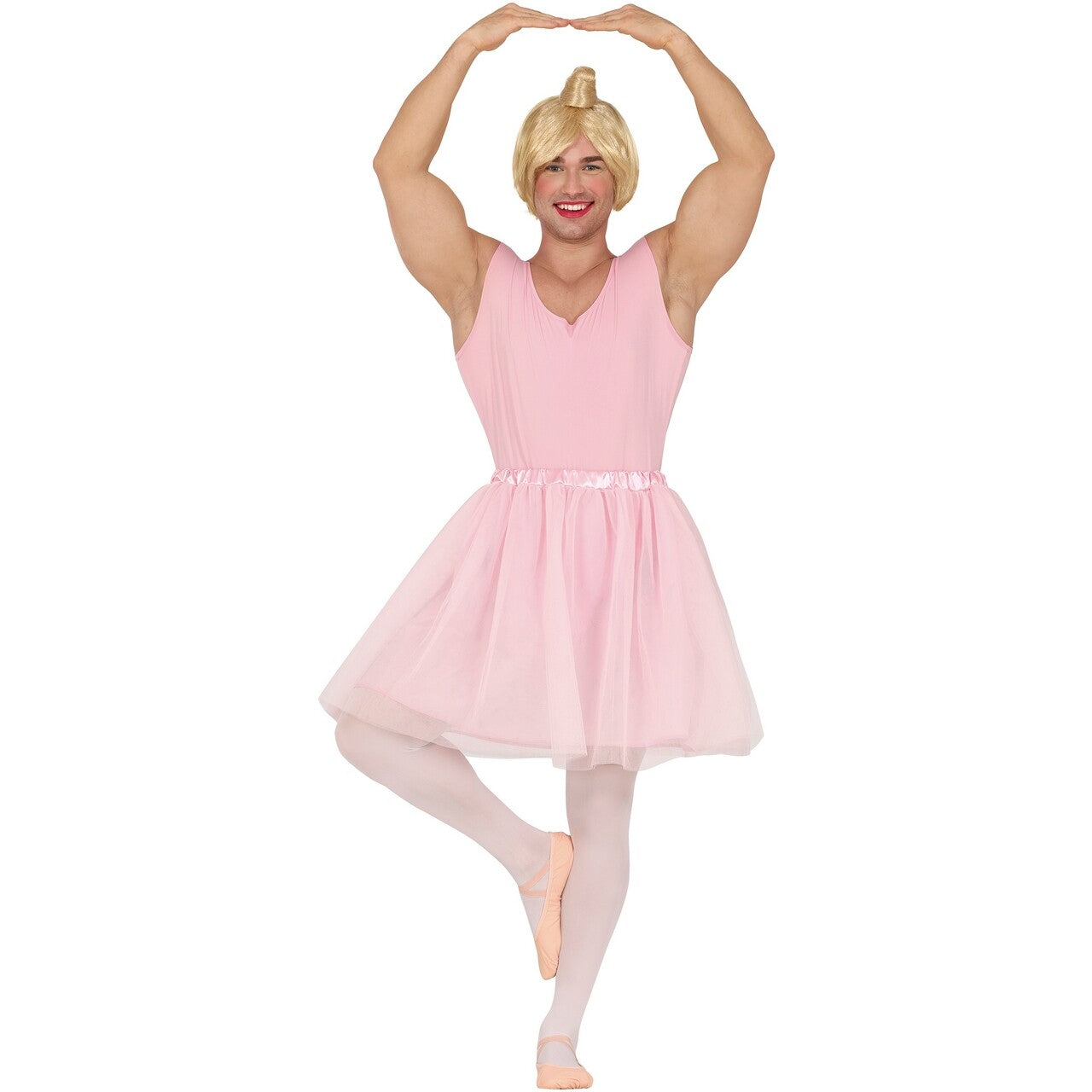 Op deze afbeelding zie je een Kostuums, van het merk Guirca. Roze Primo Ballerino Man Kostuum