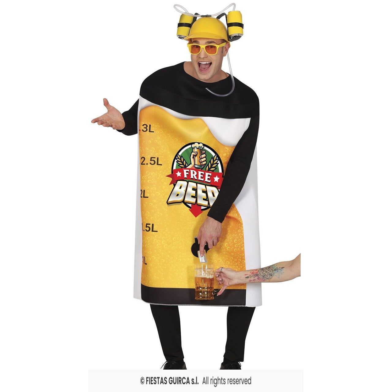 Op deze afbeelding zie je een Kostuums, van het merk Guirca. Free Bier Borrel Buddy Man Kostuum